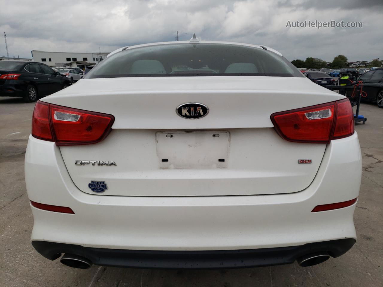 2015 Kia Optima Lx White vin: KNAGM4A77F5580314