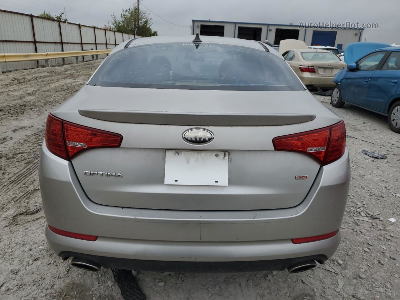 2013 Kia Optima Lx Silver vin: KNAGM4A78D5351976