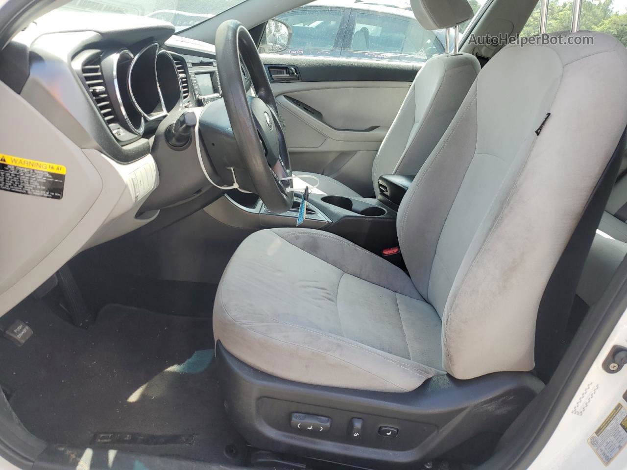 2013 Kia Optima Lx White vin: KNAGM4A78D5401730
