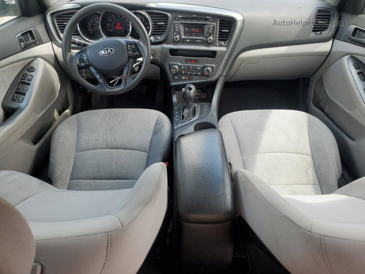 2013 Kia Optima Lx White vin: KNAGM4A78D5401730