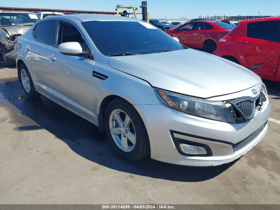 2014 Kia Optima Lx Серебряный vin: KNAGM4A78E5454543