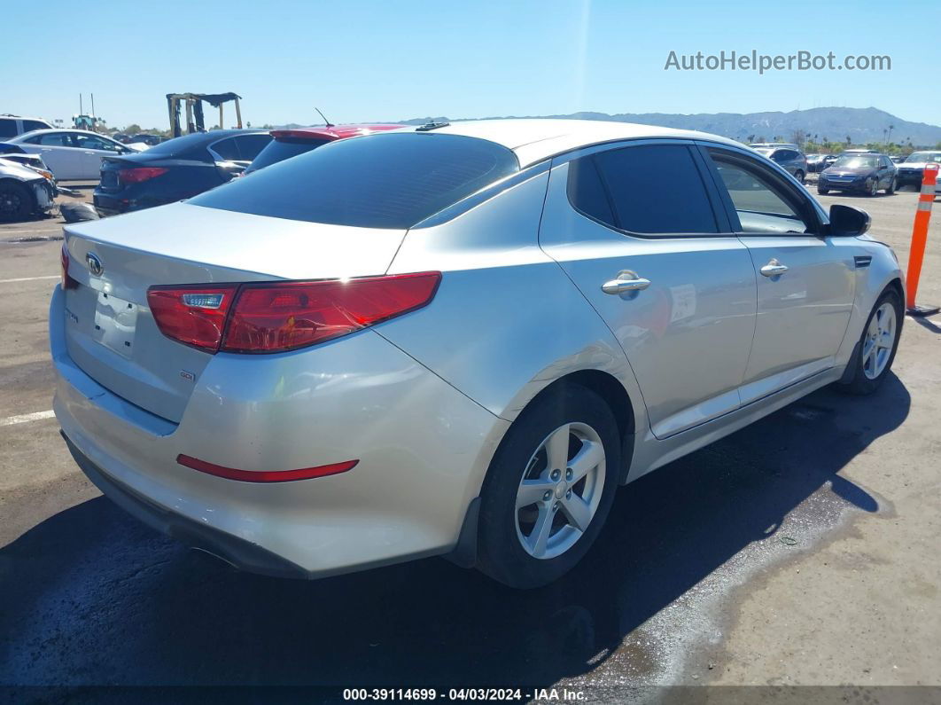 2014 Kia Optima Lx Silver vin: KNAGM4A78E5454543