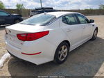 2014 Kia Optima Lx White vin: KNAGM4A78E5468653