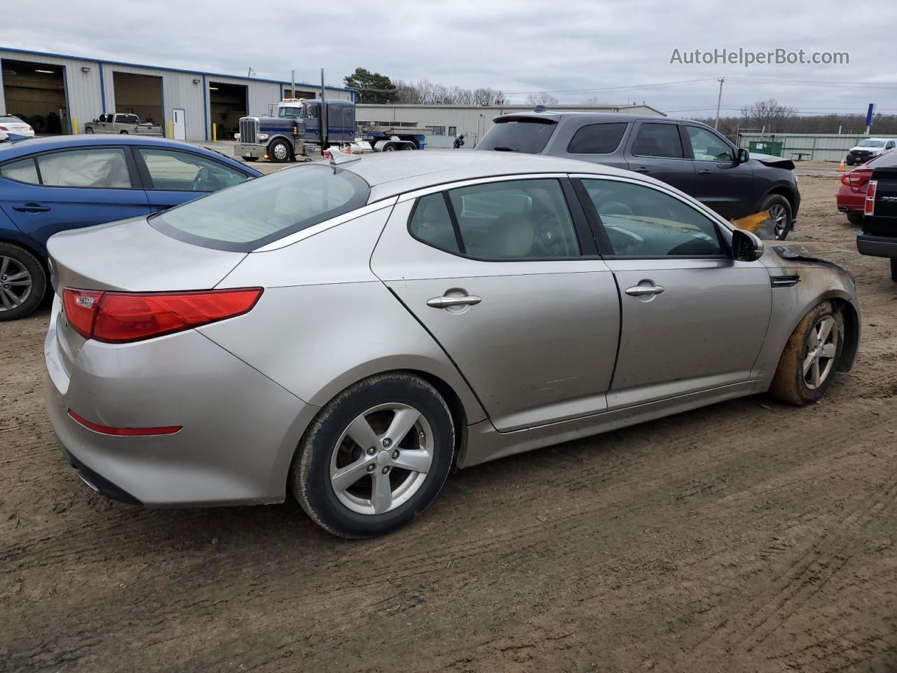 2014 Kia Optima Lx Silver vin: KNAGM4A78E5478681