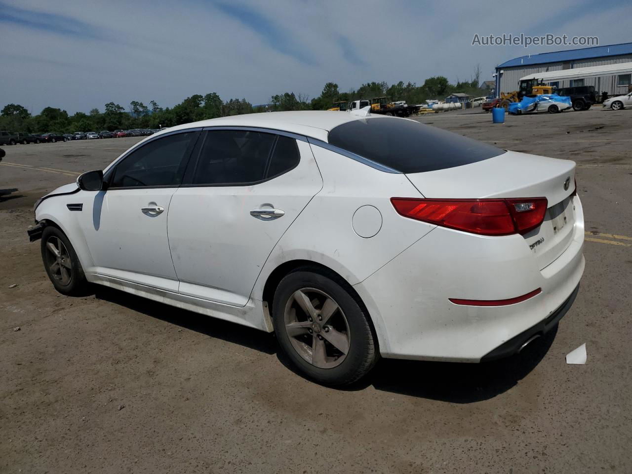 2015 Kia Optima Lx White vin: KNAGM4A78F5543255