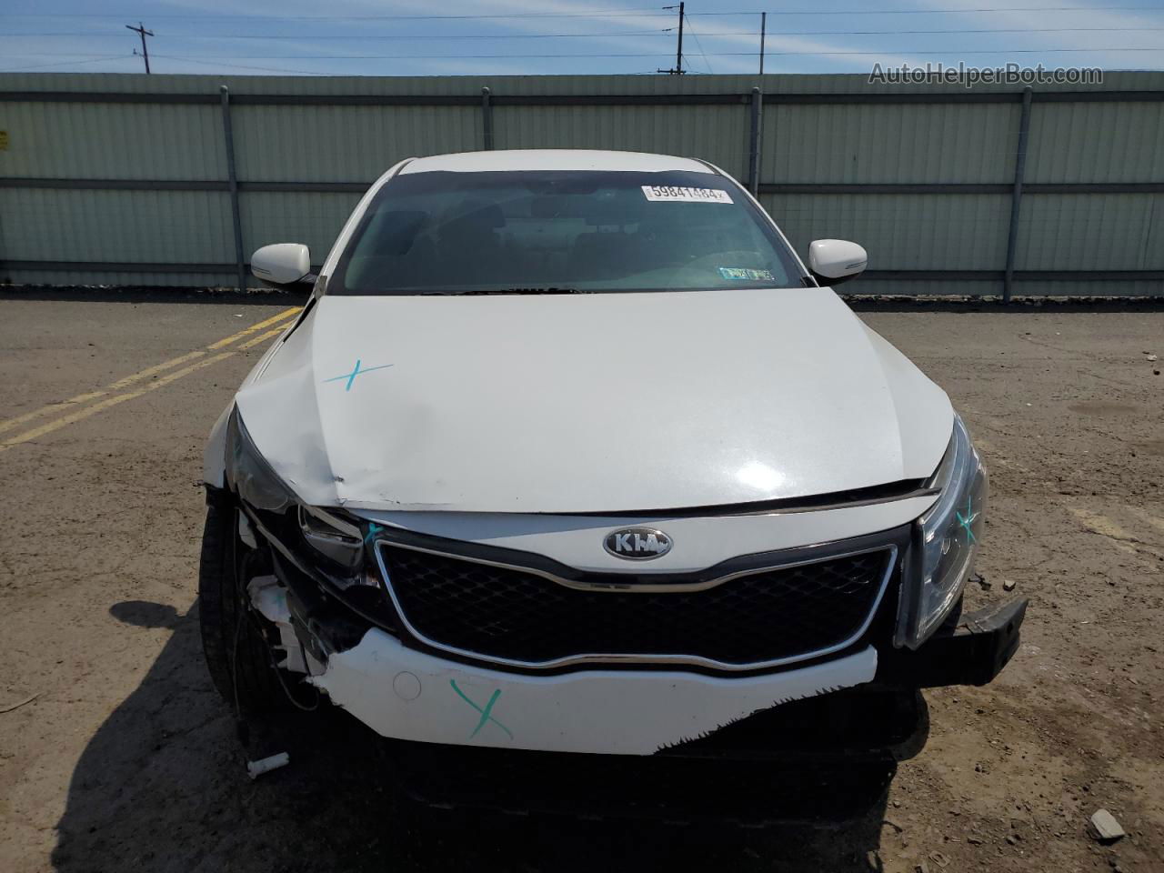 2015 Kia Optima Lx White vin: KNAGM4A78F5543255