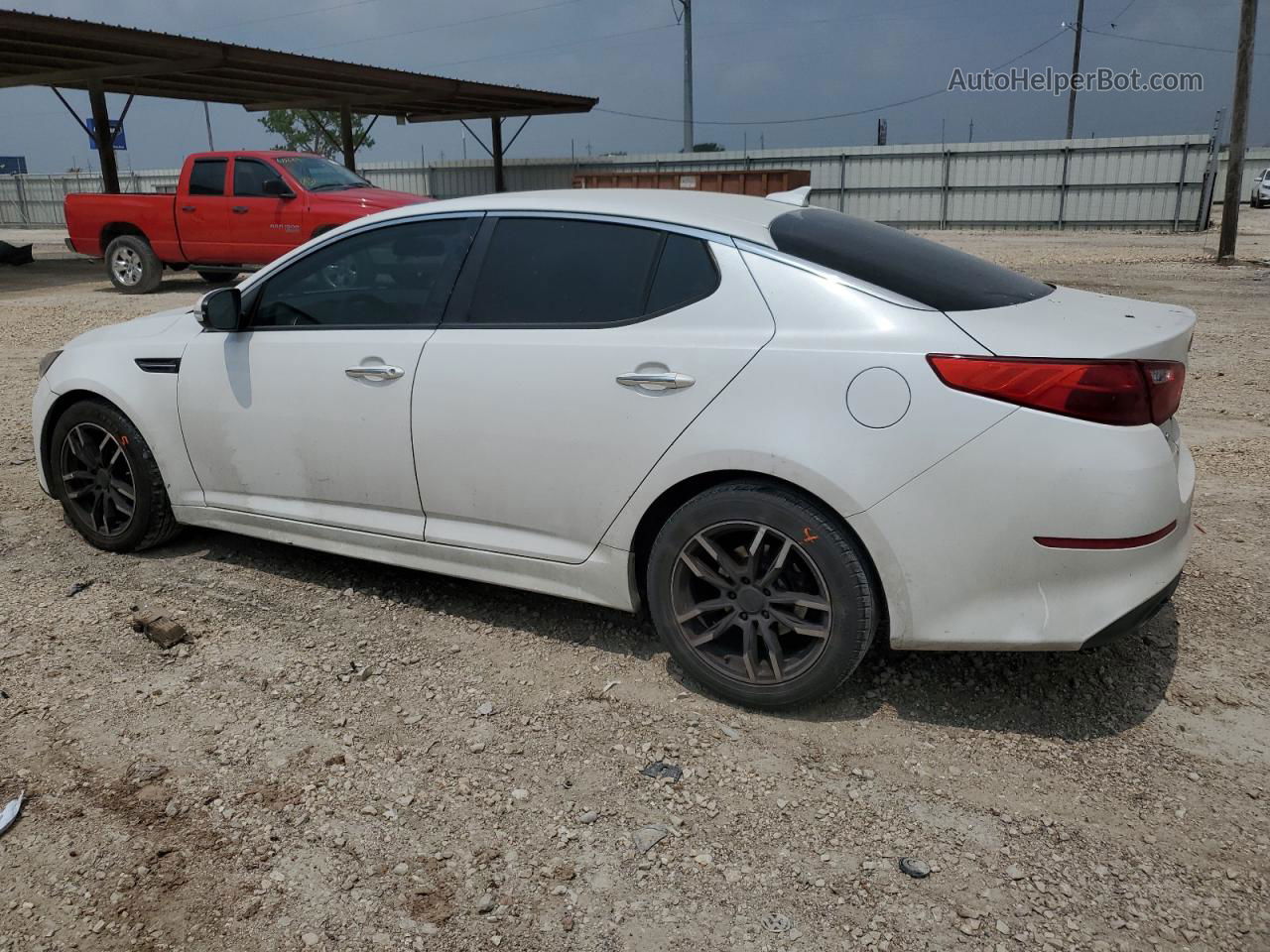 2015 Kia Optima Lx White vin: KNAGM4A78F5594741