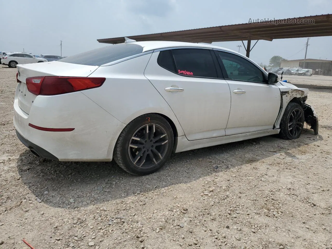 2015 Kia Optima Lx White vin: KNAGM4A78F5594741