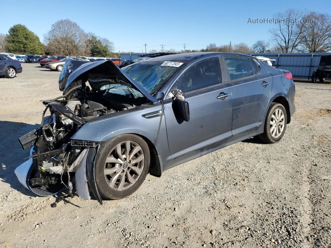 2015 Kia Optima Lx Blue vin: KNAGM4A78F5614079