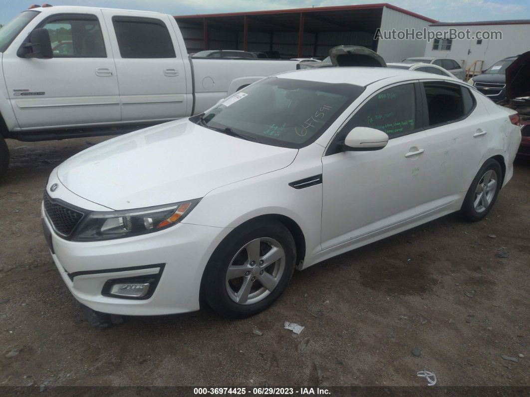 2015 Kia Optima Lx Белый vin: KNAGM4A78F5623171