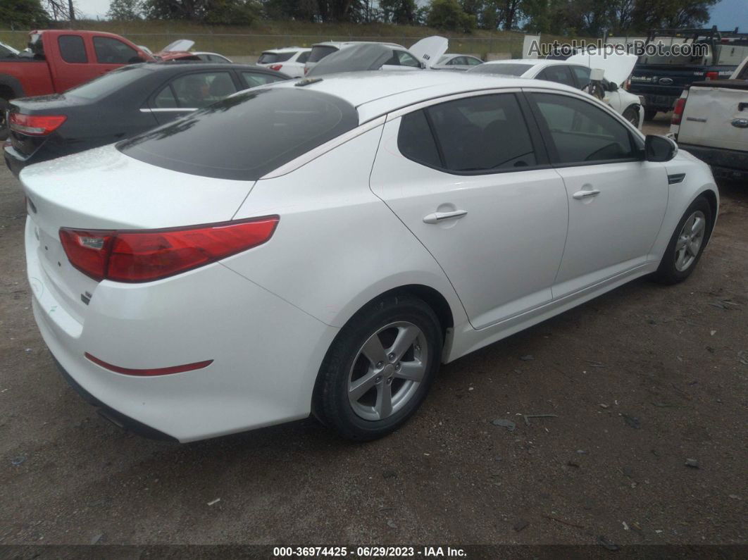 2015 Kia Optima Lx White vin: KNAGM4A78F5623171