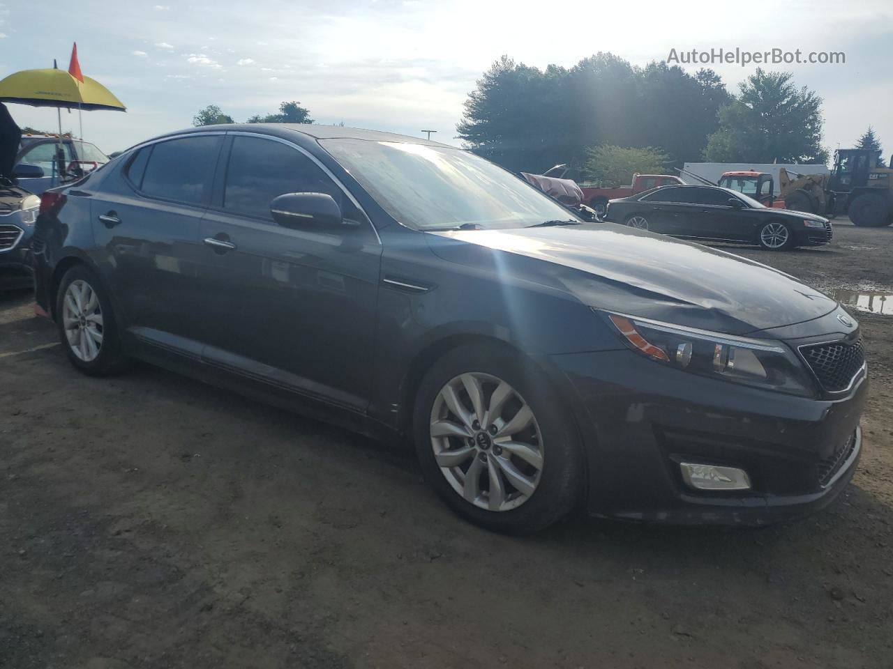 2015 Kia Optima Lx Gray vin: KNAGM4A78F5629374