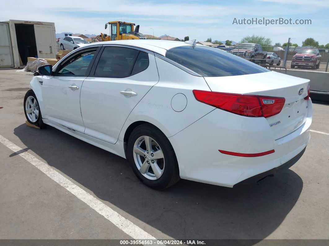 2015 Kia Optima Lx White vin: KNAGM4A78F5651519