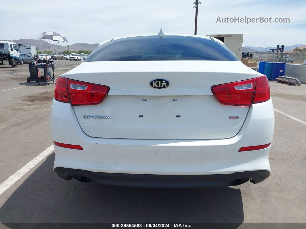 2015 Kia Optima Lx White vin: KNAGM4A78F5651519