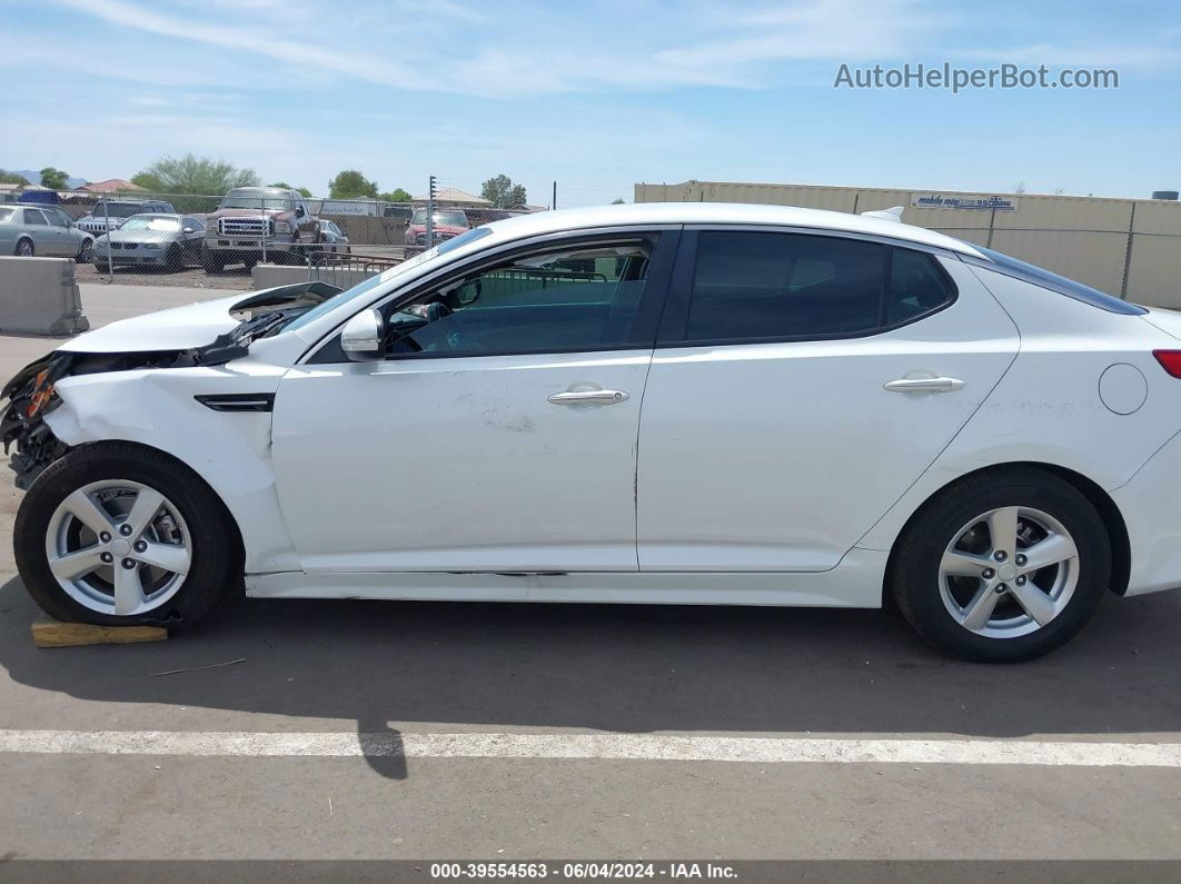 2015 Kia Optima Lx White vin: KNAGM4A78F5651519