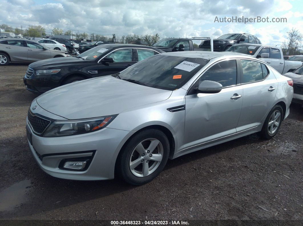 2014 Kia Optima Lx Silver vin: KNAGM4A79E5448847