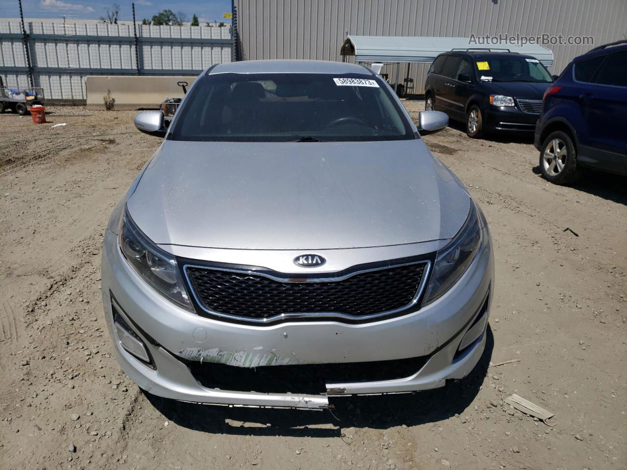 2014 Kia Optima Lx Silver vin: KNAGM4A79E5476468