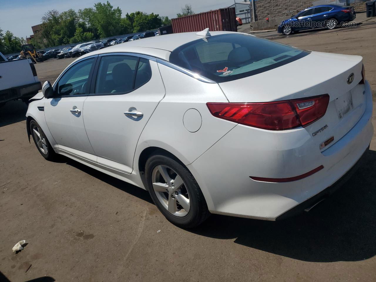 2015 Kia Optima Lx White vin: KNAGM4A79F5663534