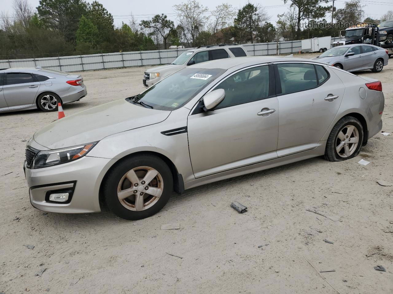 2014 Kia Optima Lx Silver vin: KNAGM4A7XE5489519