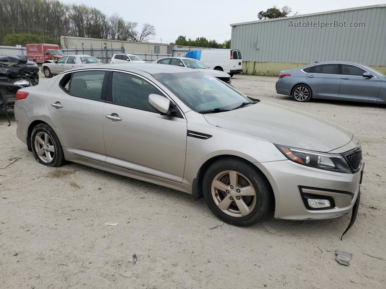 2014 Kia Optima Lx Silver vin: KNAGM4A7XE5489519