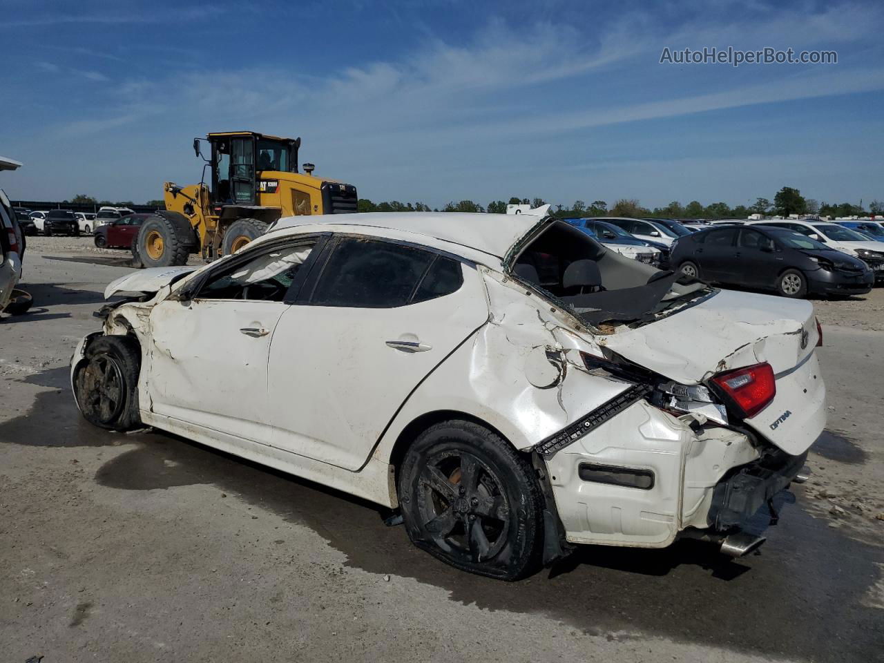 2015 Kia Optima Lx White vin: KNAGM4A7XF5642580