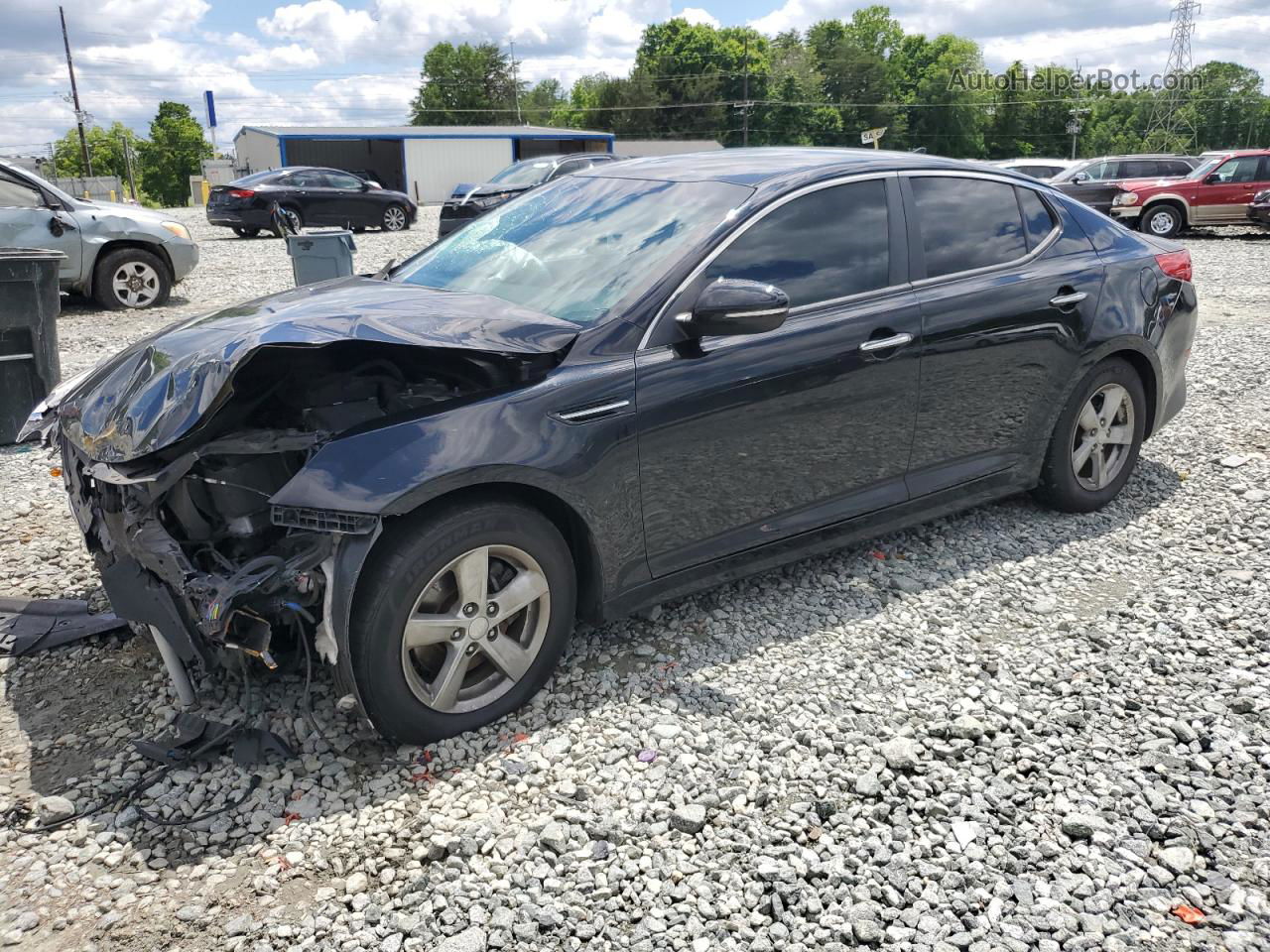 2015 Kia Optima Lx Black vin: KNAGM4A7XF5663333