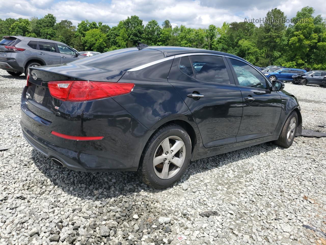 2015 Kia Optima Lx Black vin: KNAGM4A7XF5663333