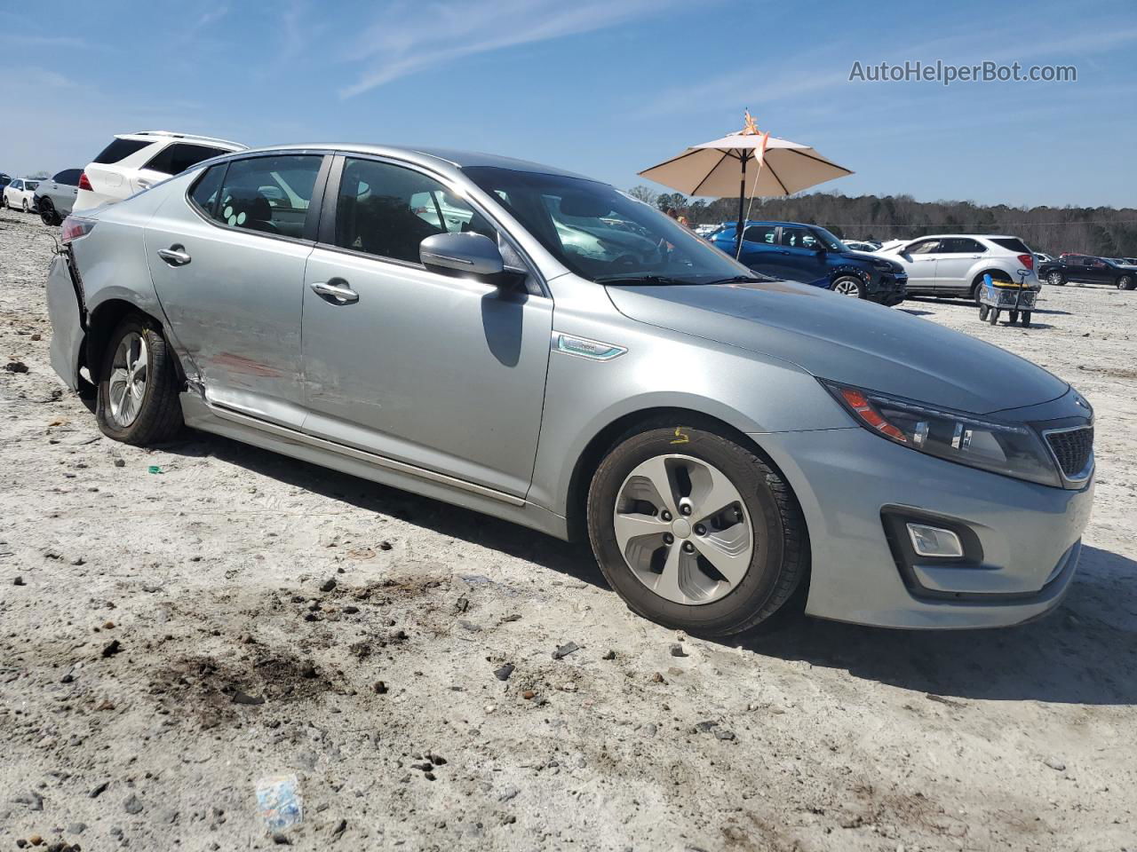 2016 Kia Optima Hybrid Gray vin: KNAGM4AD0G5093415