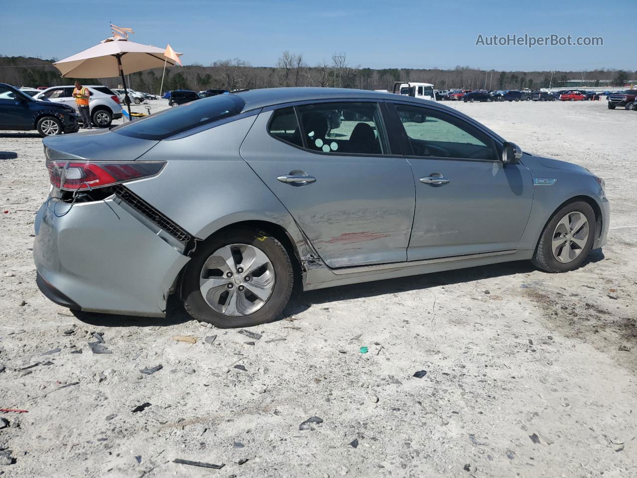 2016 Kia Optima Hybrid Gray vin: KNAGM4AD0G5093415