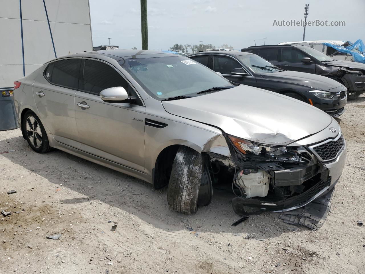 2013 Kia Optima Hybrid Silver vin: KNAGM4AD1D5039777