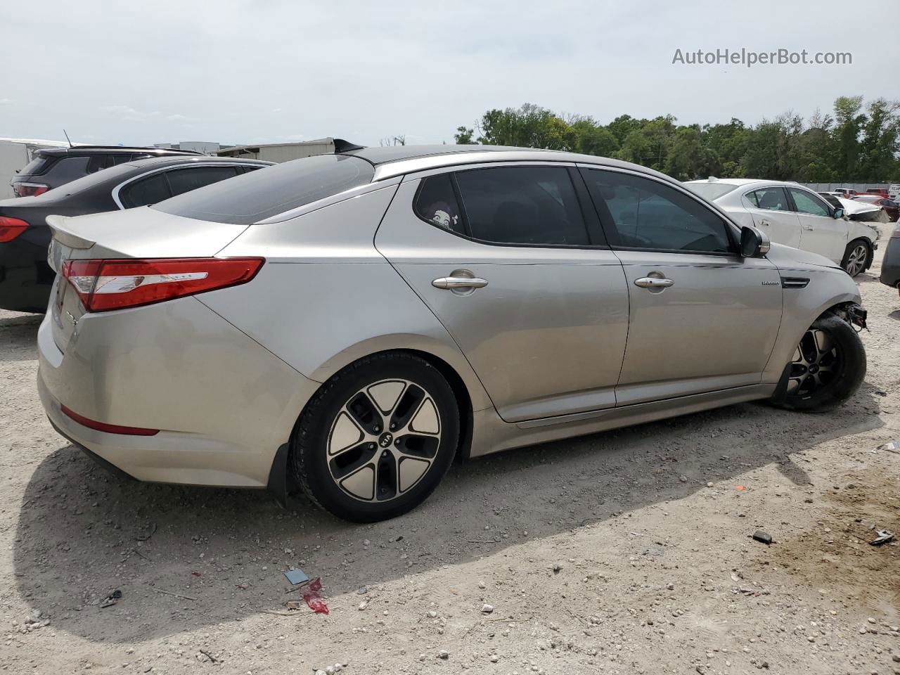 2013 Kia Optima Hybrid Silver vin: KNAGM4AD1D5039777