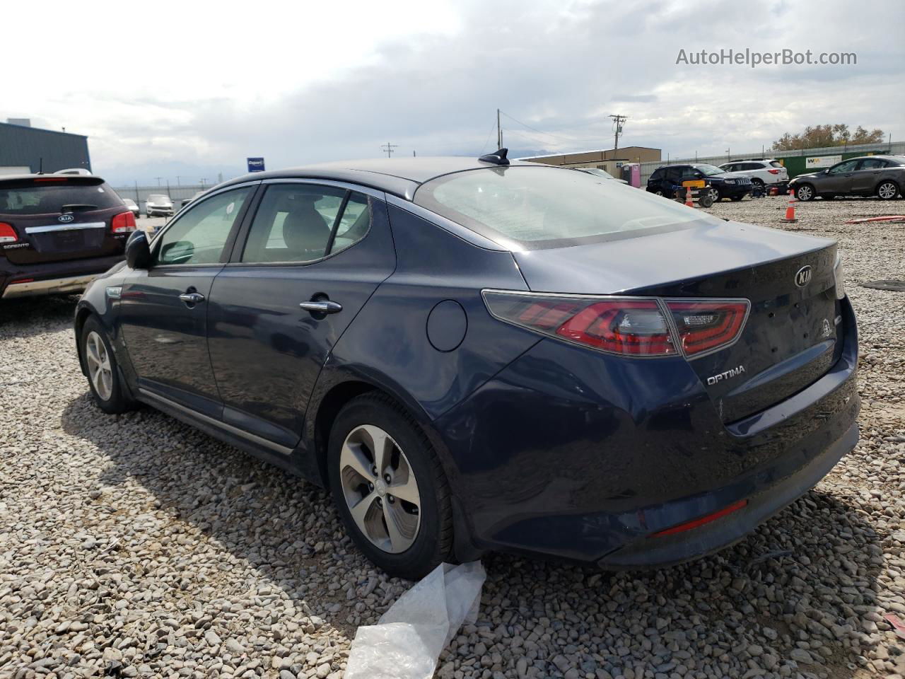 2014 Kia Optima Hybrid Синий vin: KNAGM4AD1E5069704