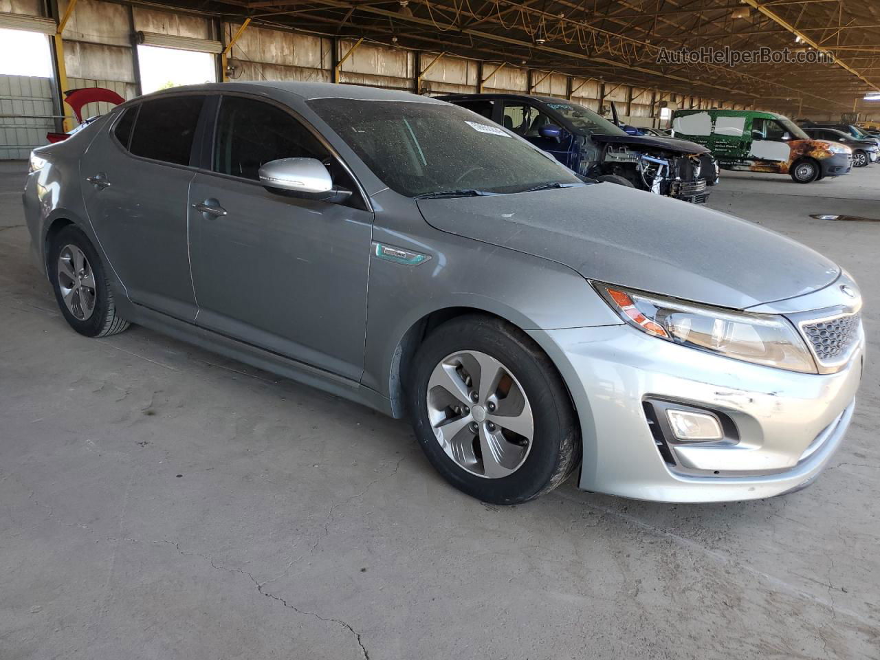 2016 Kia Optima Hybrid Silver vin: KNAGM4AD1G5099546