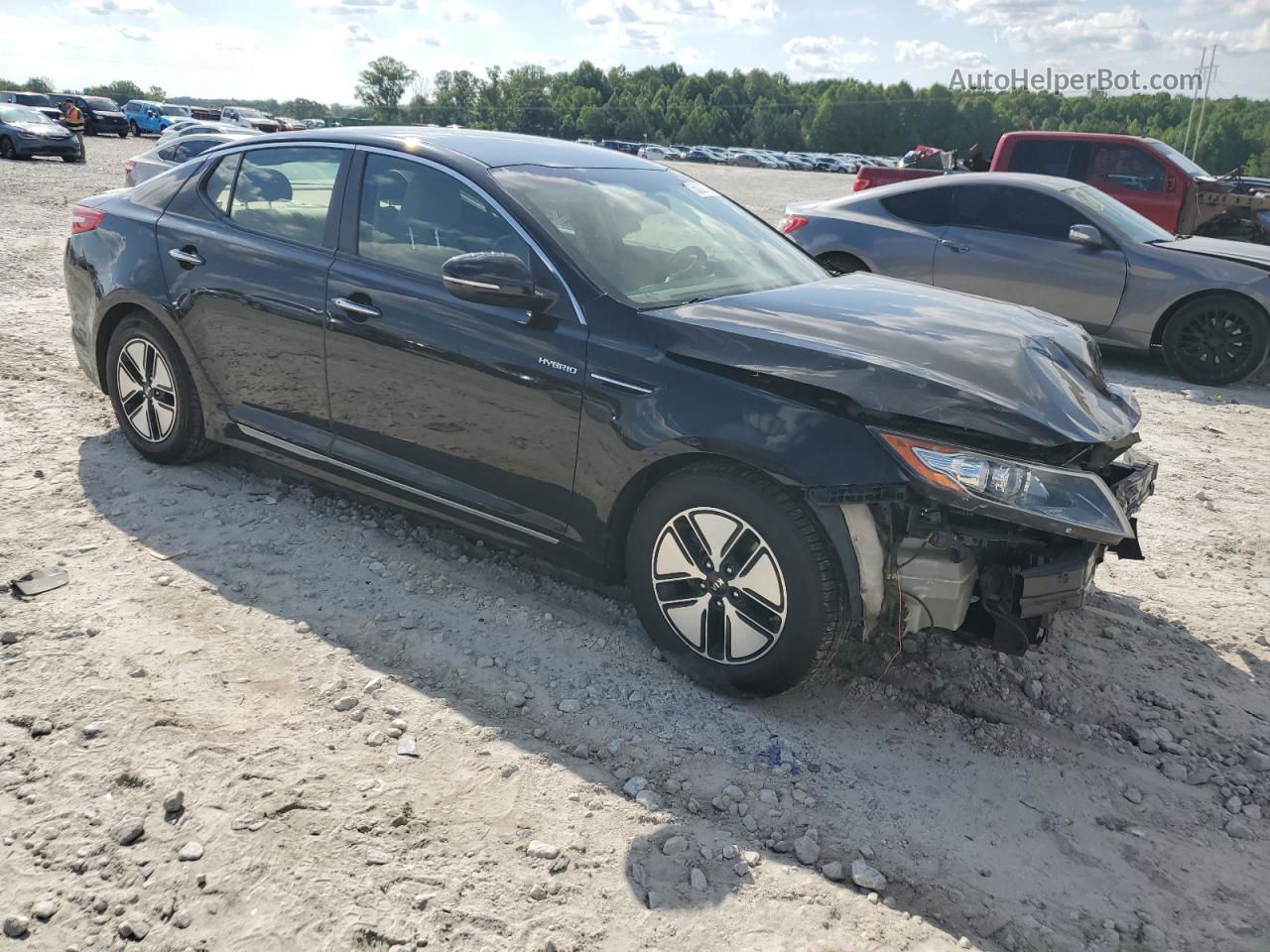 2013 Kia Optima Hybrid Black vin: KNAGM4AD3D5043670