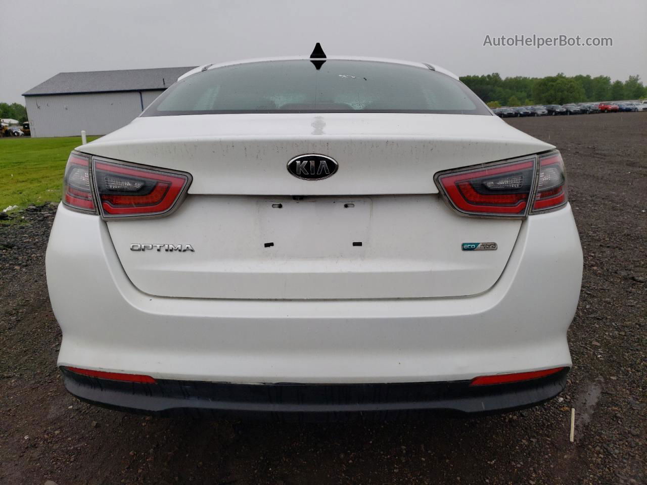 2014 Kia Optima Hybrid White vin: KNAGM4AD3E5064343