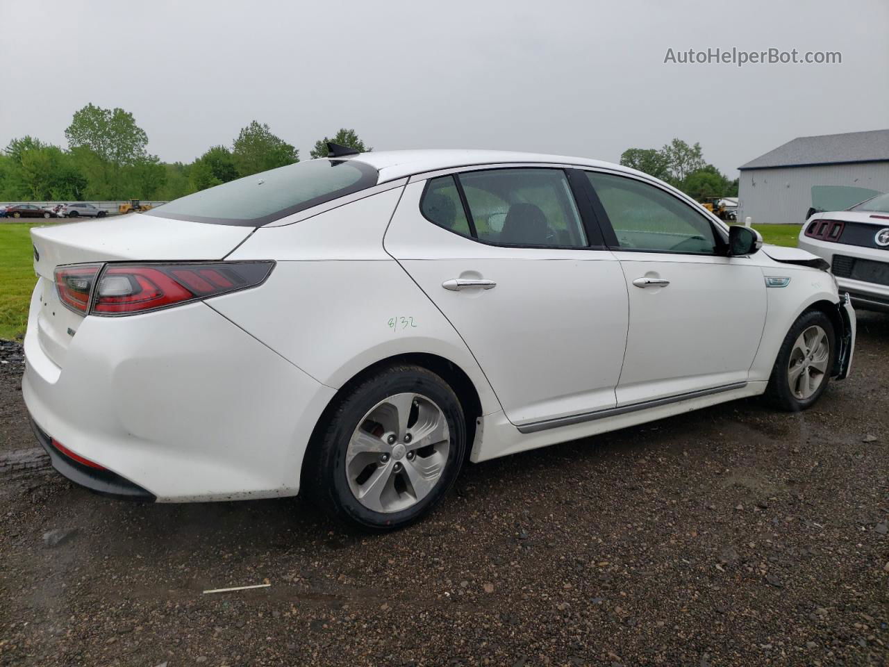 2014 Kia Optima Hybrid White vin: KNAGM4AD3E5064343