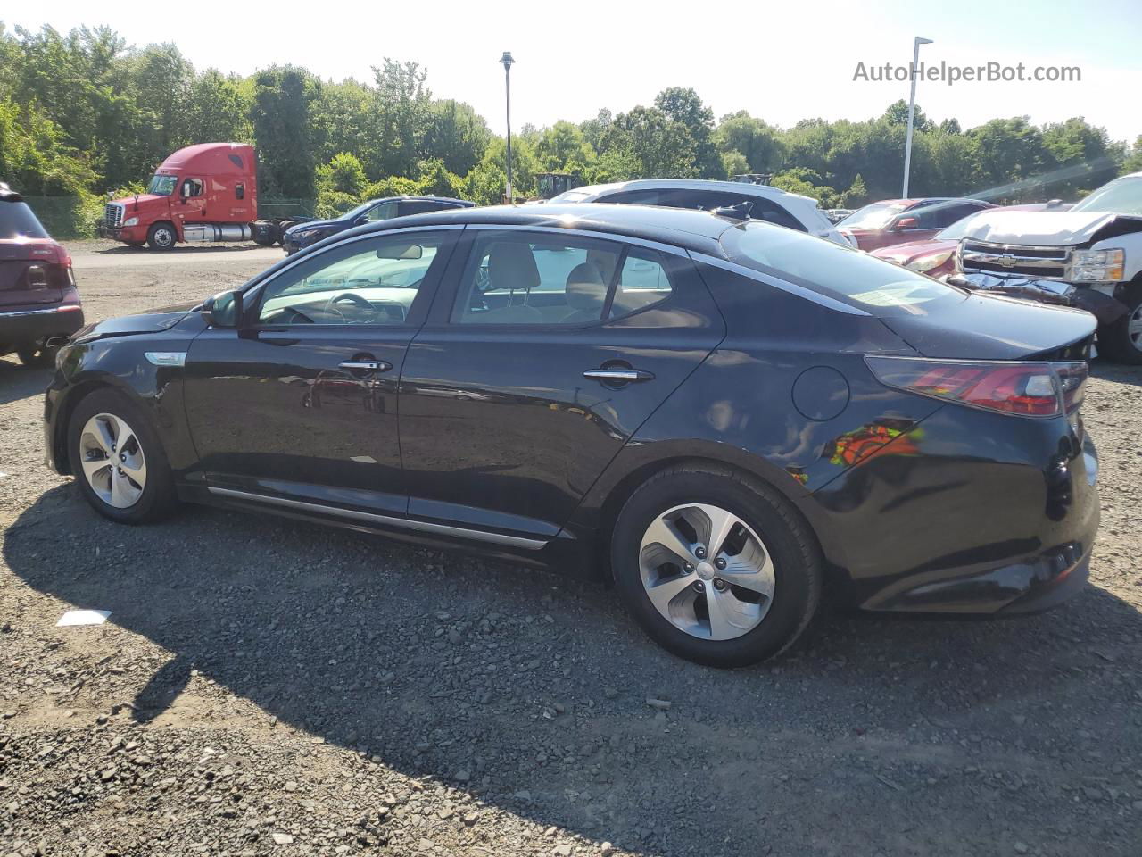 2016 Kia Optima Hybrid Black vin: KNAGM4AD3G5096633