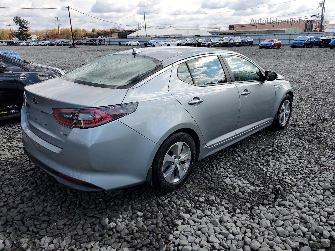 2015 Kia Optima Hybrid Silver vin: KNAGM4AD4F5087132