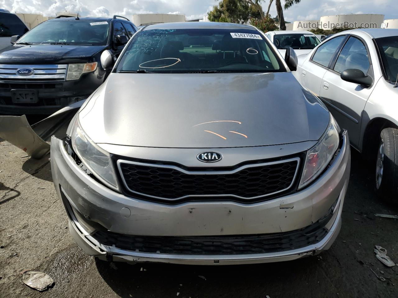 2013 Kia Optima Hybrid Silver vin: KNAGM4AD5D5039488