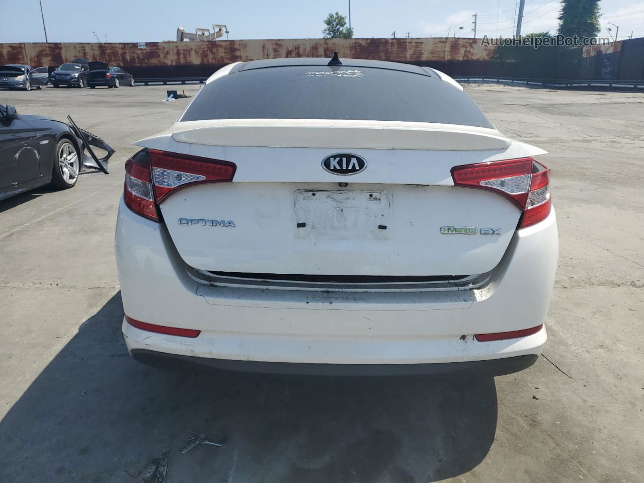 2013 Kia Optima Hybrid White vin: KNAGM4AD5D5039975