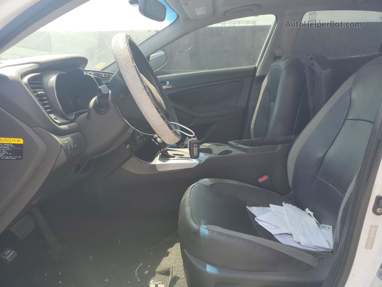 2013 Kia Optima Hybrid White vin: KNAGM4AD5D5039975