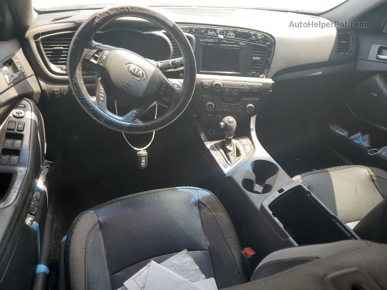 2013 Kia Optima Hybrid White vin: KNAGM4AD5D5039975