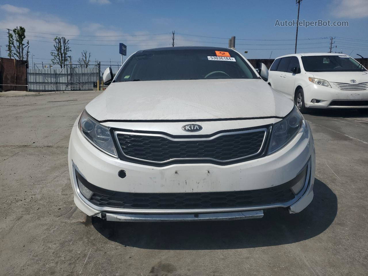 2013 Kia Optima Hybrid White vin: KNAGM4AD5D5039975