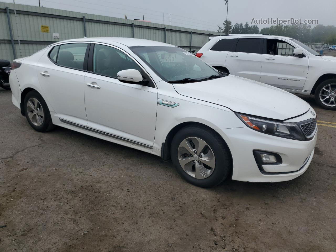 2016 Kia Optima Hybrid White vin: KNAGM4AD5G5092633