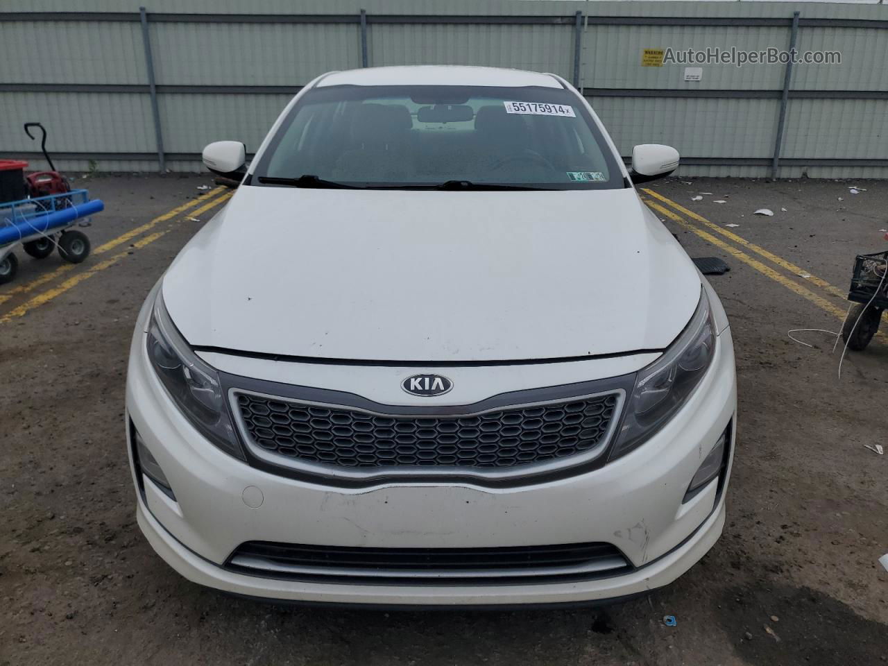 2016 Kia Optima Hybrid White vin: KNAGM4AD5G5092633