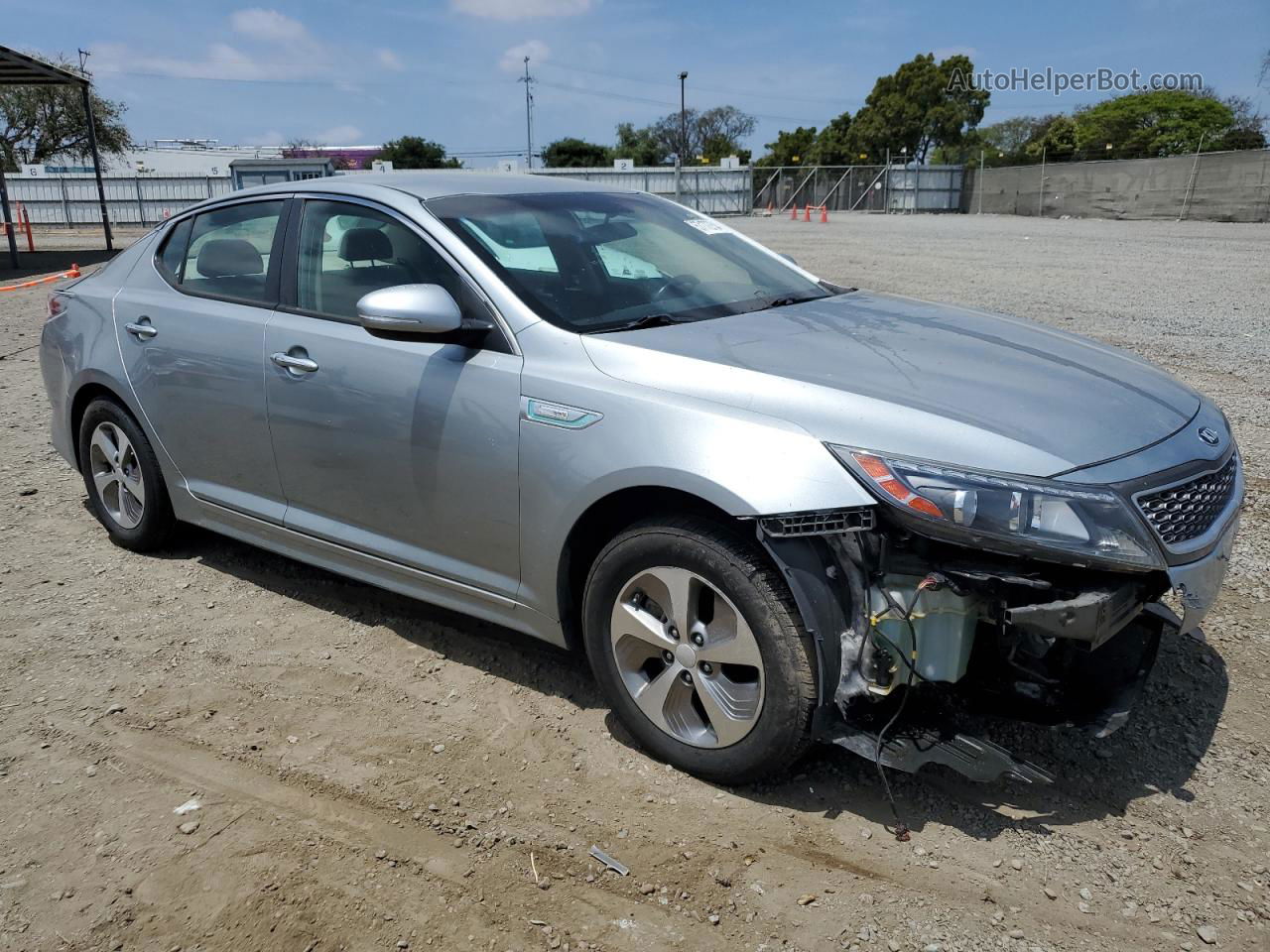 2015 Kia Optima Hybrid Silver vin: KNAGM4AD7F5079798