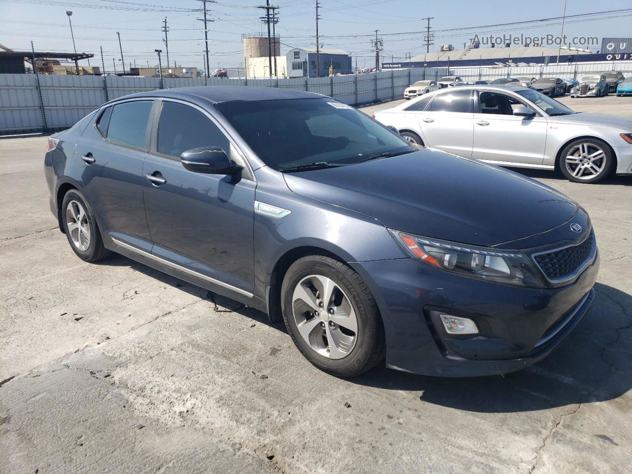 2014 Kia Optima Hybrid Gray vin: KNAGM4AD8E5070123