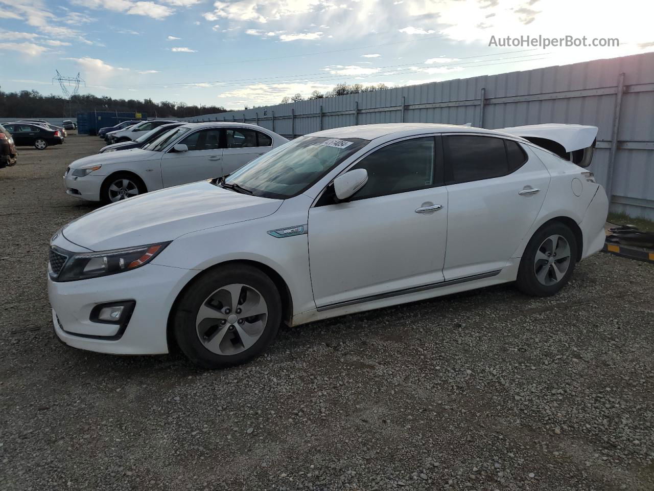 2014 Kia Optima Hybrid Белый vin: KNAGM4AD8E5070221