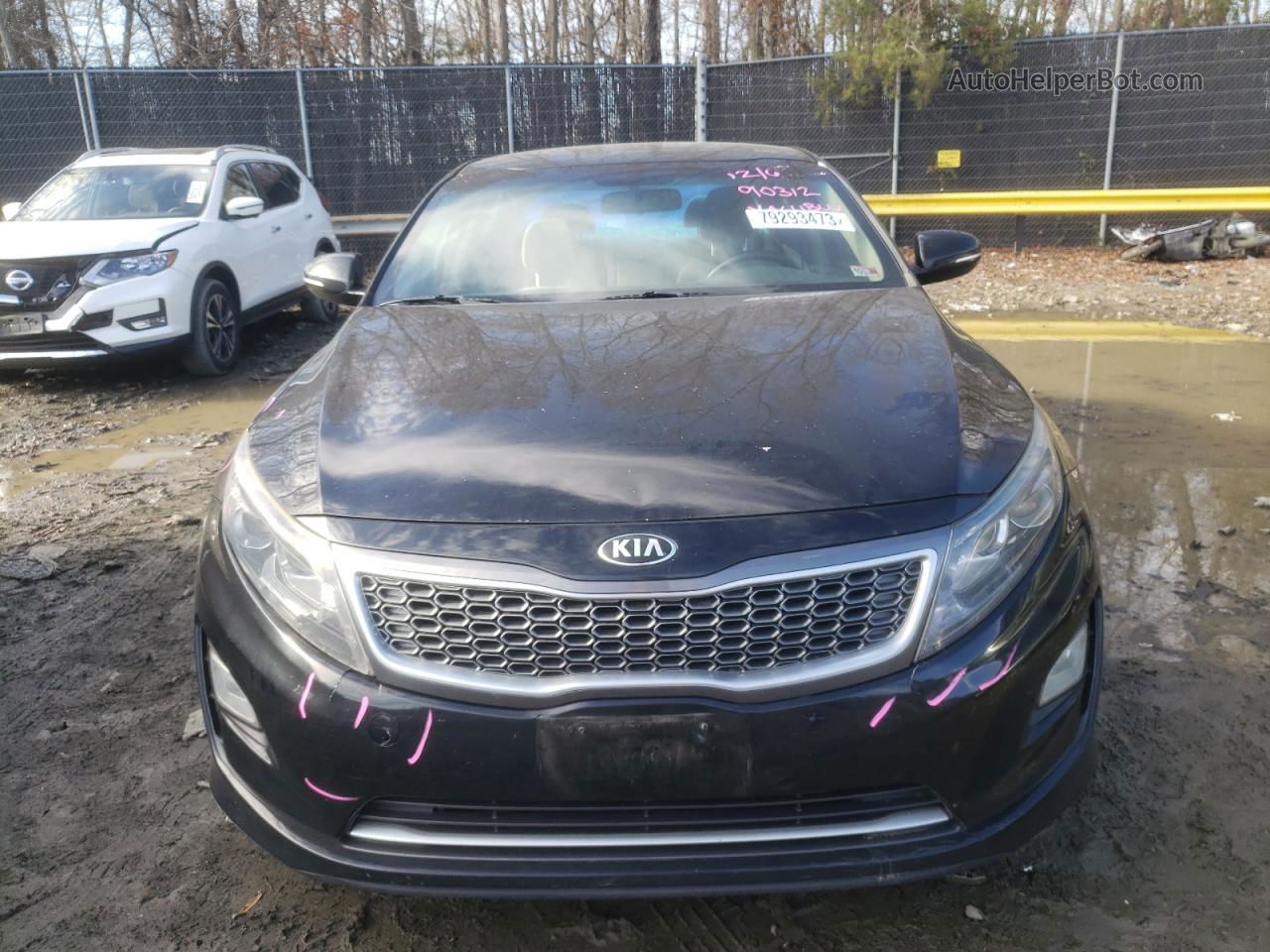 2014 Kia Optima Hybrid Черный vin: KNAGM4AD8E5073720