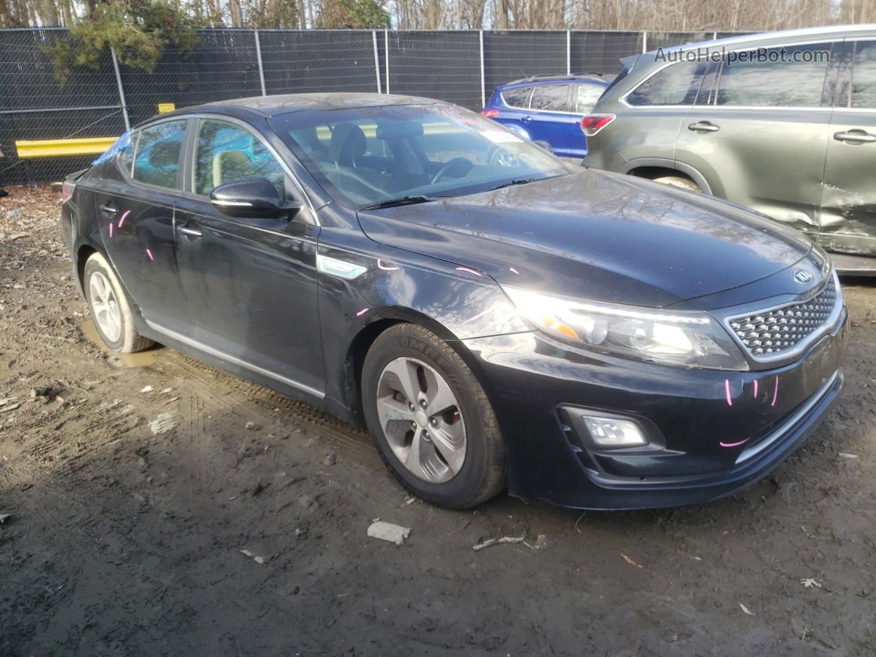 2014 Kia Optima Hybrid Черный vin: KNAGM4AD8E5073720